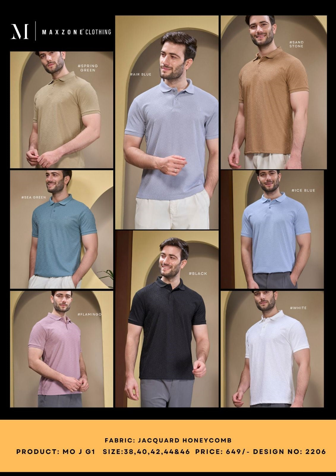 Mo J G1 Maxzone Clothing Jacquard Mens Tshirts Exporter Gujarat