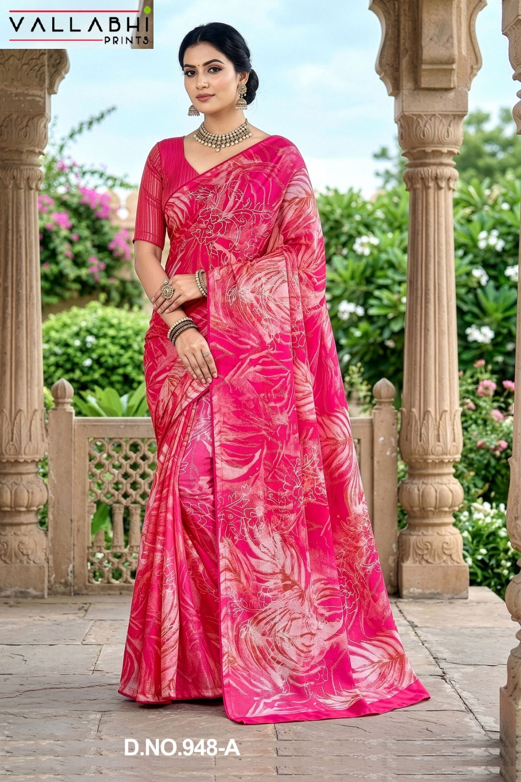 Moksh Vallabhi Prints Moss Sarees Wholesale Price