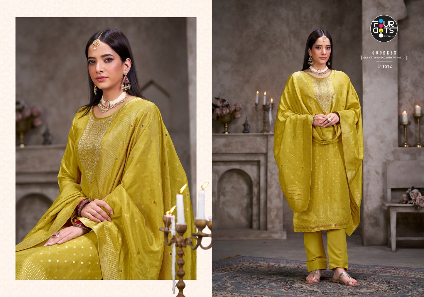 Moksha Four Dots Russian Silk Pant Style Suits Wholesaler