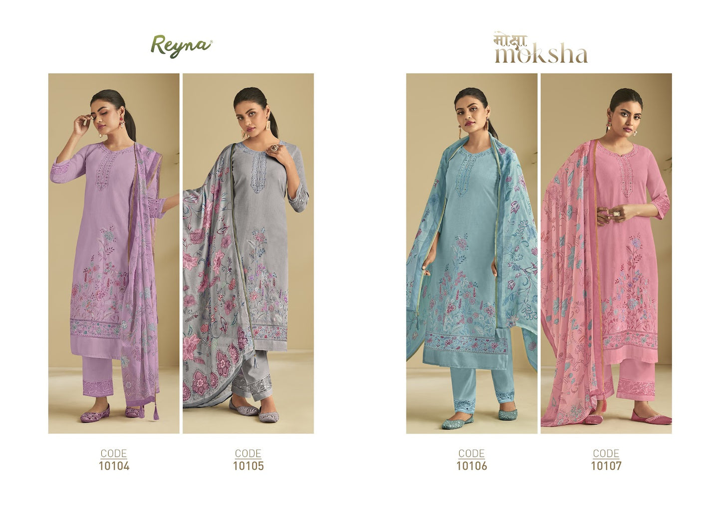 Moksha Reyna Pure Linen Pant Style Suits Supplier Gujarat