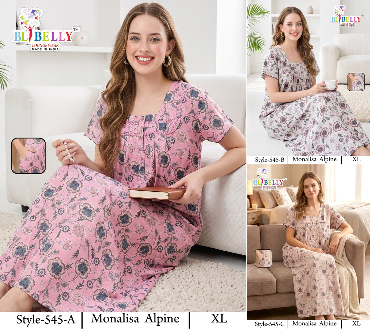 Monalisa Alpine Belly Bombay Night Gowns Supplier
