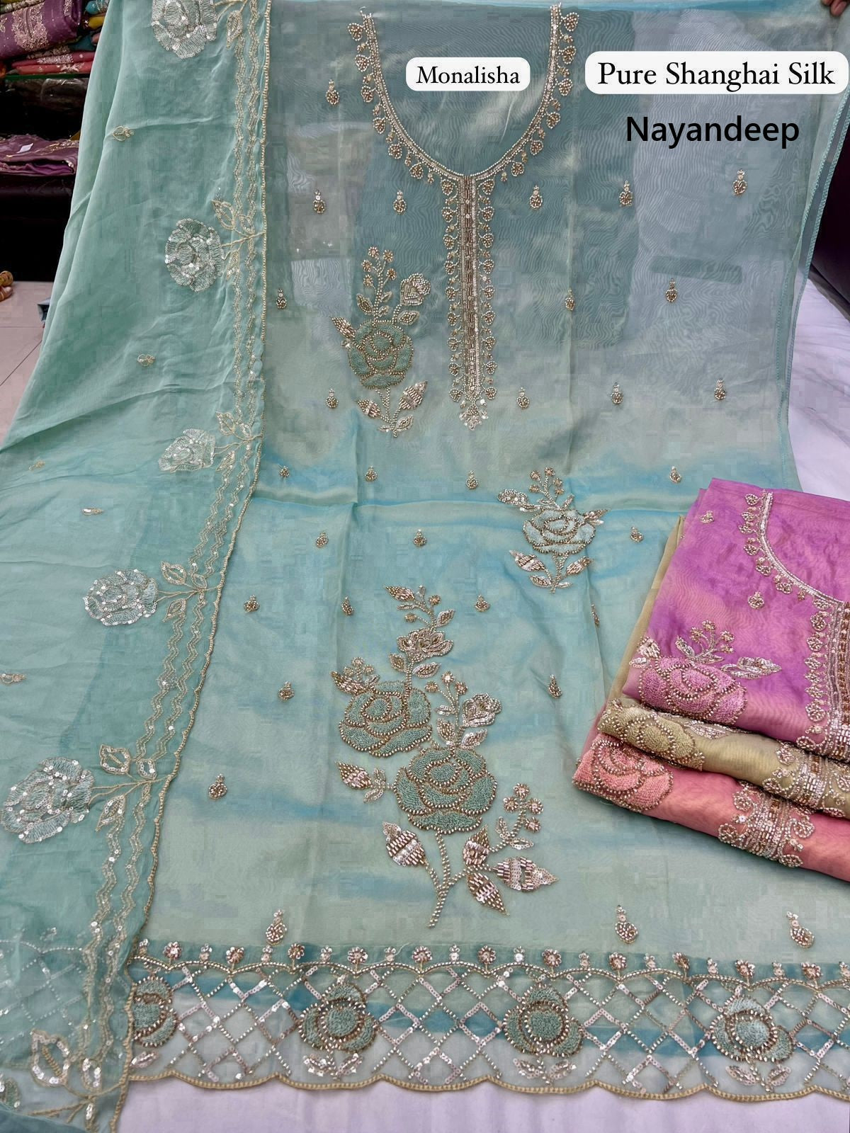 Monalisha Nayandeep Silk Salwar Suits Manufacturer India