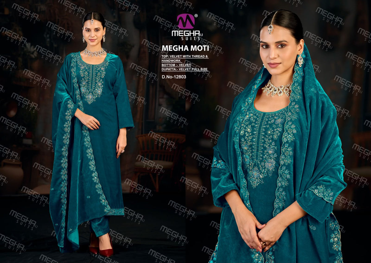 Moti Megha Velvet Suits Exporter Gujarat