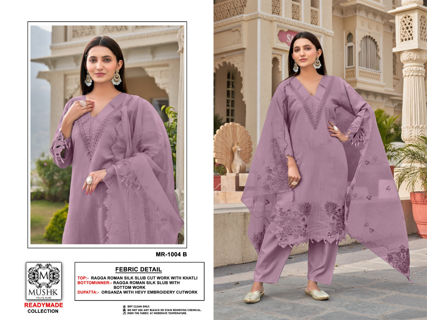 Mr 1004 Mushk Roman Silk Pakistani Readymade Suits Wholesale Price