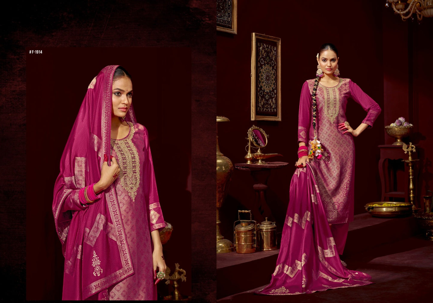 Mruga Vol 2 Four Dots Viscose Muslin Pant Style Suits Supplier Ahmedabad