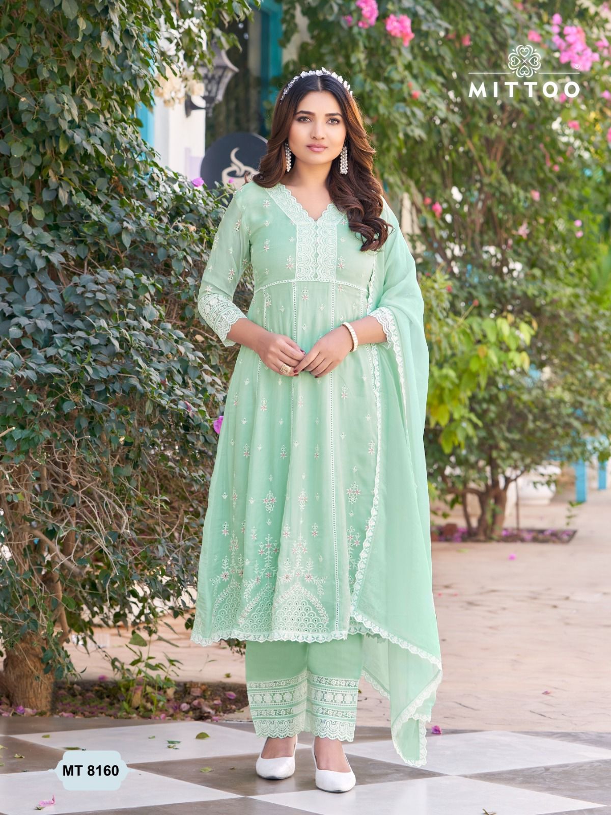 Mt 8160 Mittoo Organza Readymade Pant Style Suits Wholesaler Ahmedabad