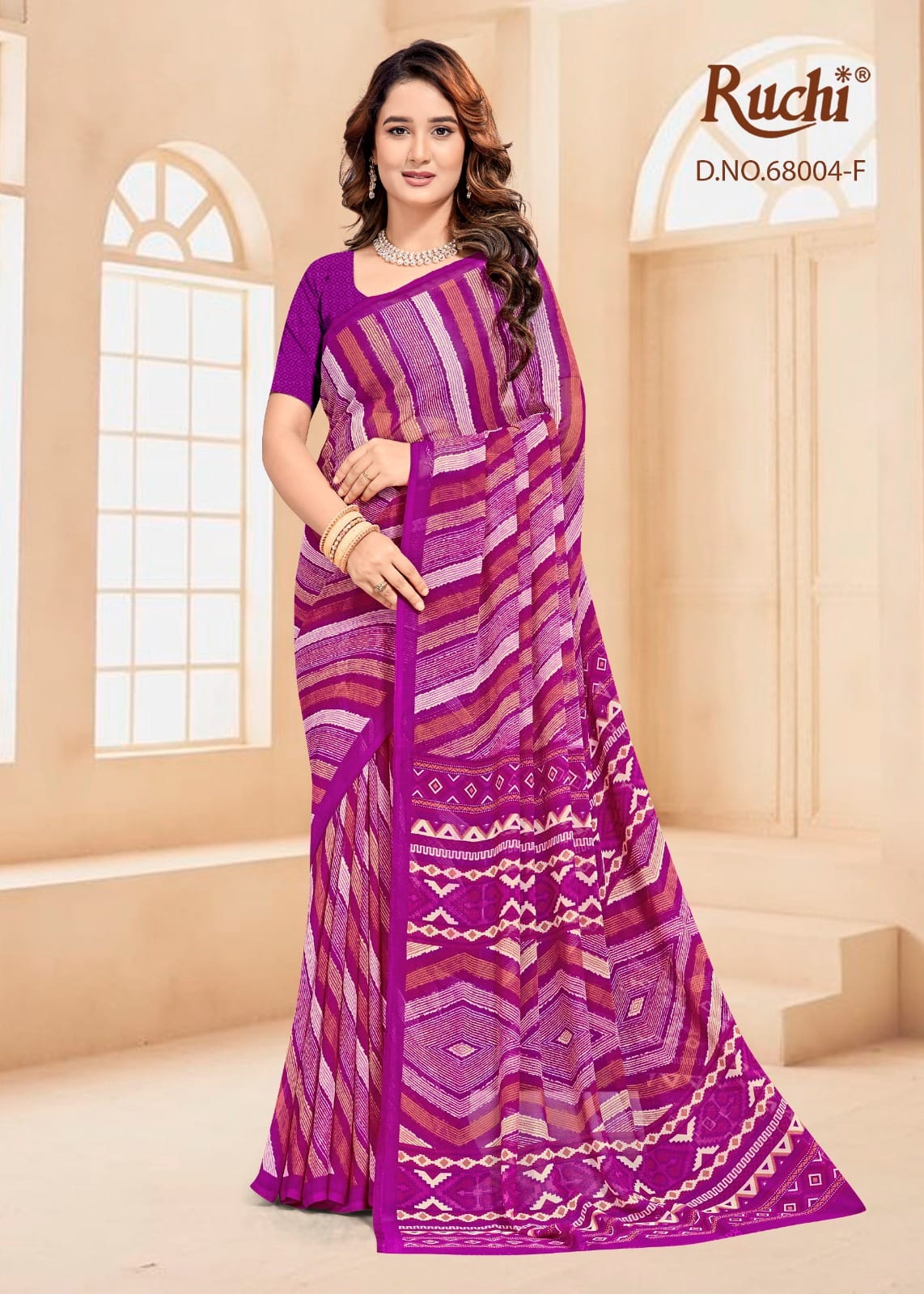Mulberry Silk Ruchi Silk Georgette Sarees Wholesaler Gujarat