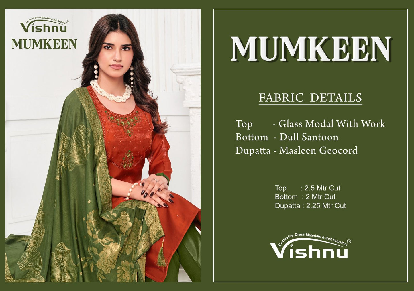 Mumkeen Vishnu Impex Modal Pant Style Suits Exporter India