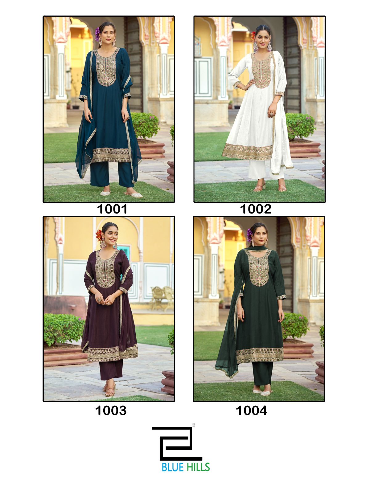 Mumtaz Blue Hills Rayon Dobby Readymade Anarkali Suits Supplier Gujarat