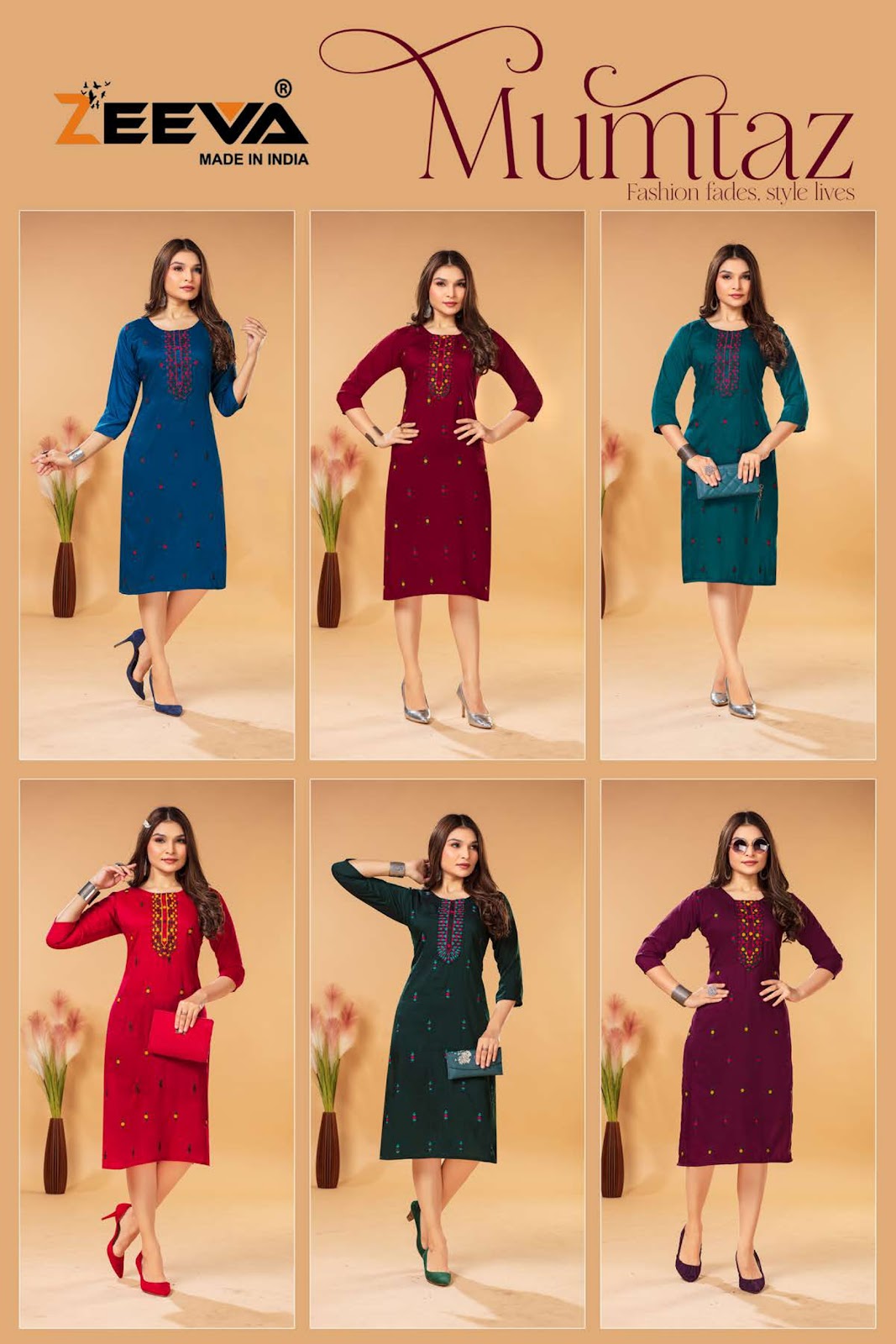 Mumtaz Zeeva Vichitra Knee Length Kurtis