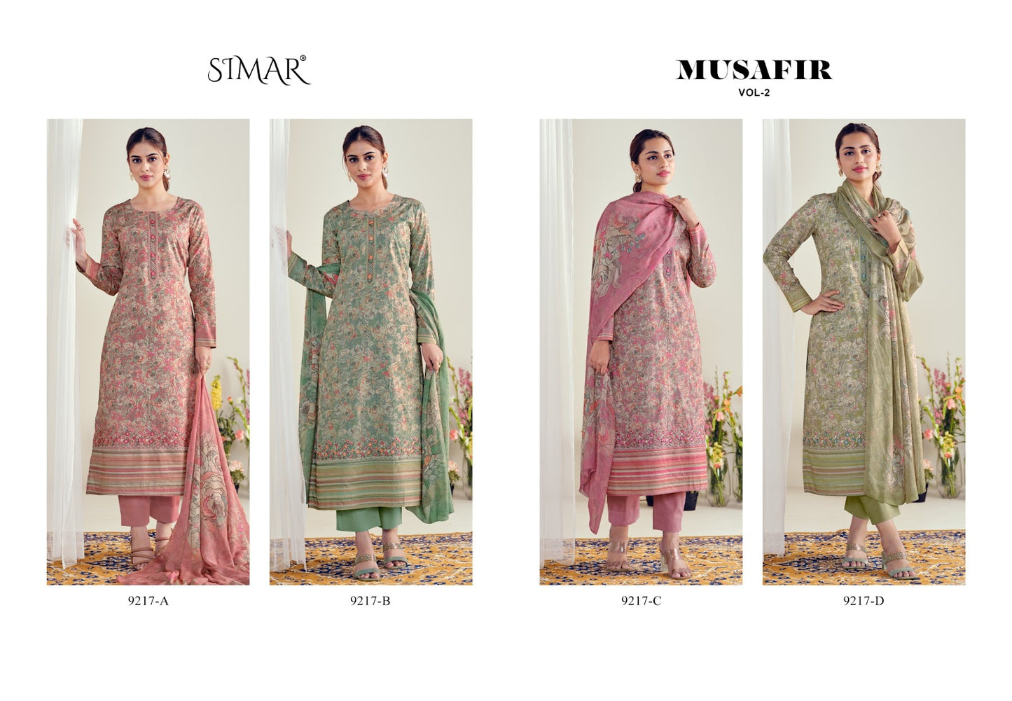 Musafir Vol 2 Simar Premium Cotton Pant Style Suits Wholesaler Ahmedabad