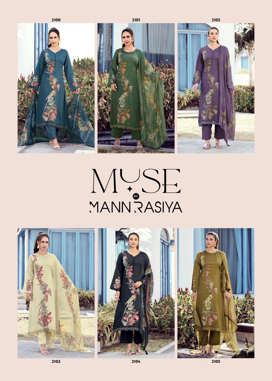 Muse Mannrasiya Pure Jaam Pant Style Suits Wholesale