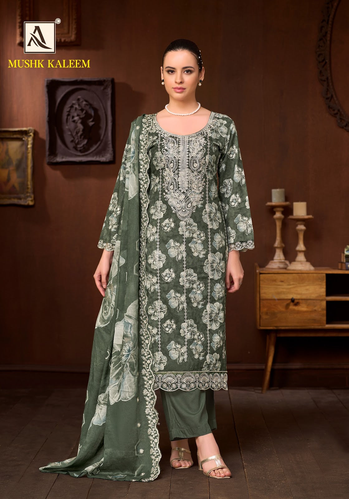 Mushk Kaleem Alok Cambric Cotton Karachi Salwar Suits Manufacturer India