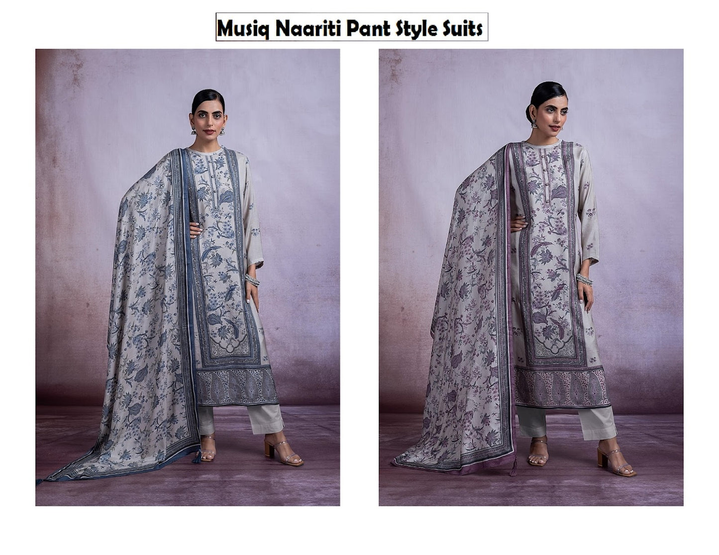 Musiq Naariti Muslin Pant Style Suits Exporter Ahmedabad