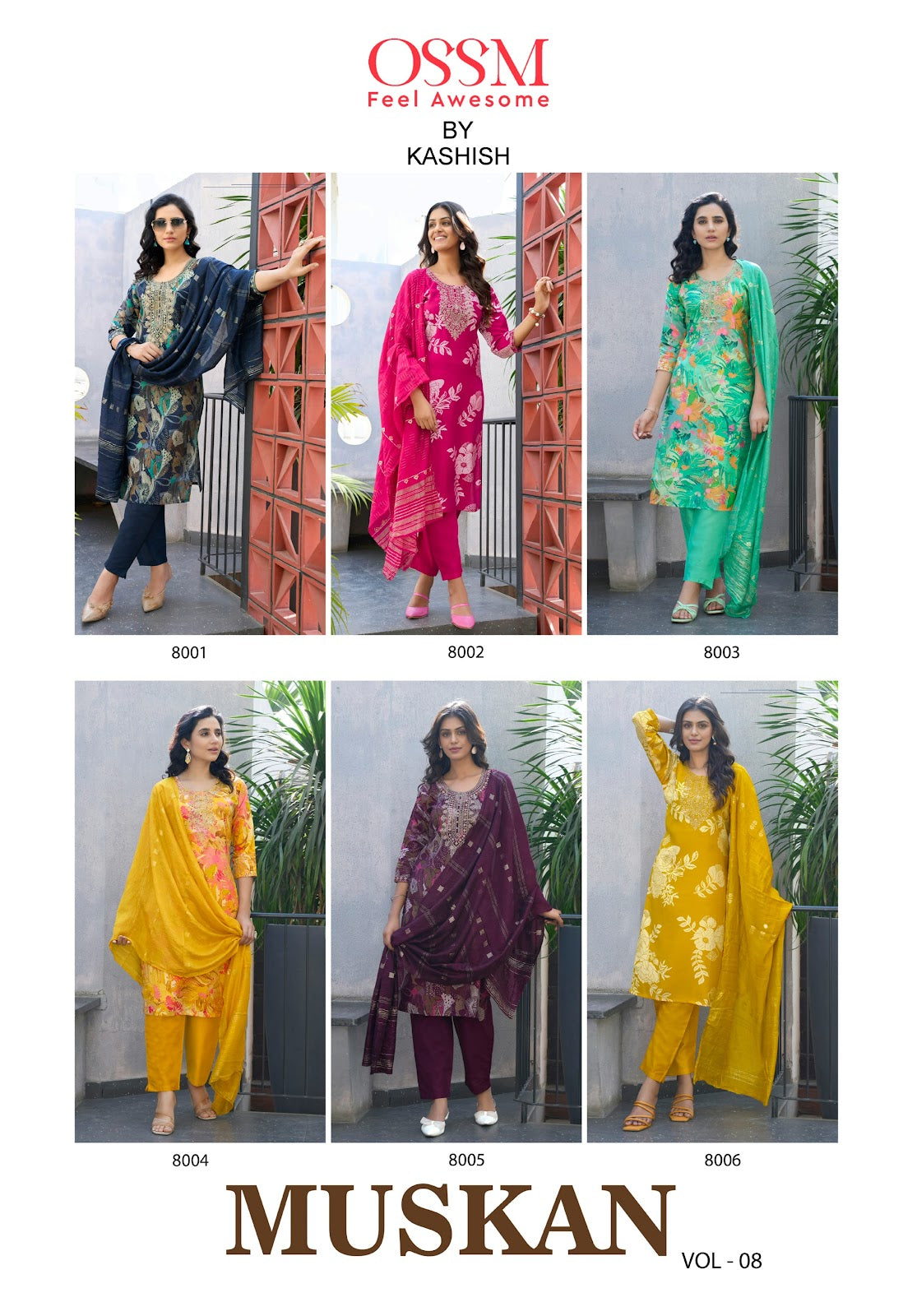 Muskan Vol 8 Ossm Chanderi Readymade Suits Wholesale