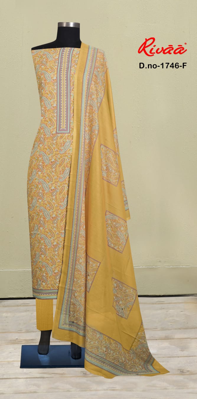 Muslin Digital Rivaa Salwar Suits Wholesale Price