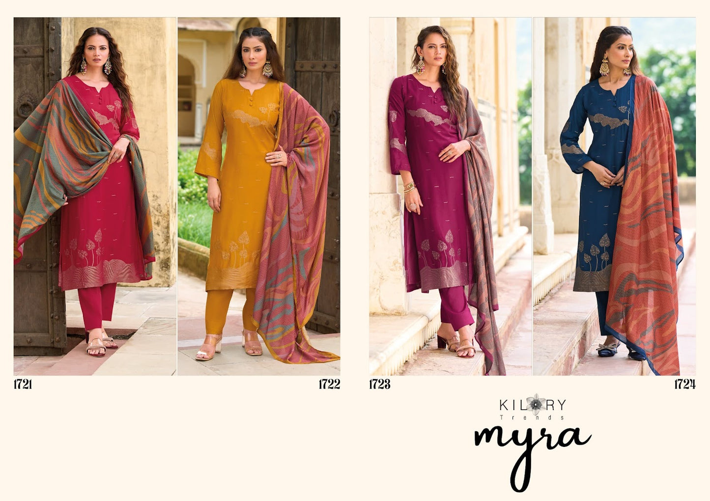 Myra Kilory Pure Muslin Pant Style Suits Manufacturer Gujarat