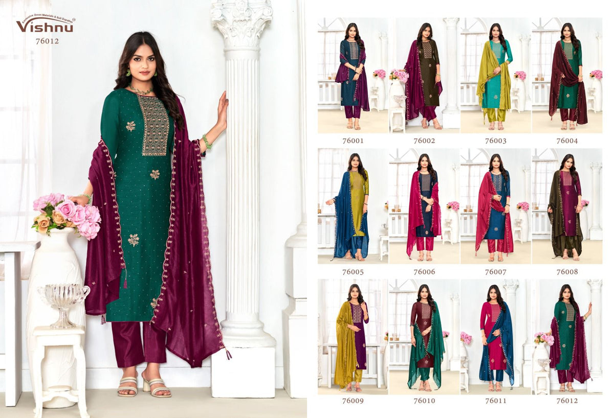 Naaira Vol 4 Vishnu Impex Vichitra Pant Style Suits Supplier Gujarat
