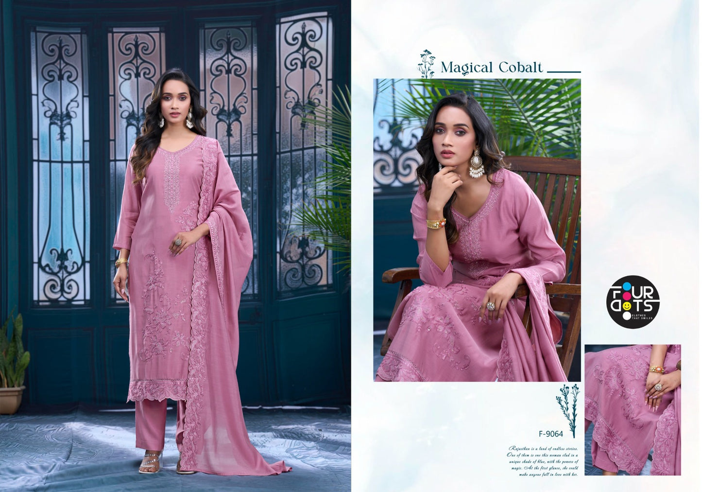 Naari Four Dots Mal Cotton Pant Style Suits Manufacturer Gujarat