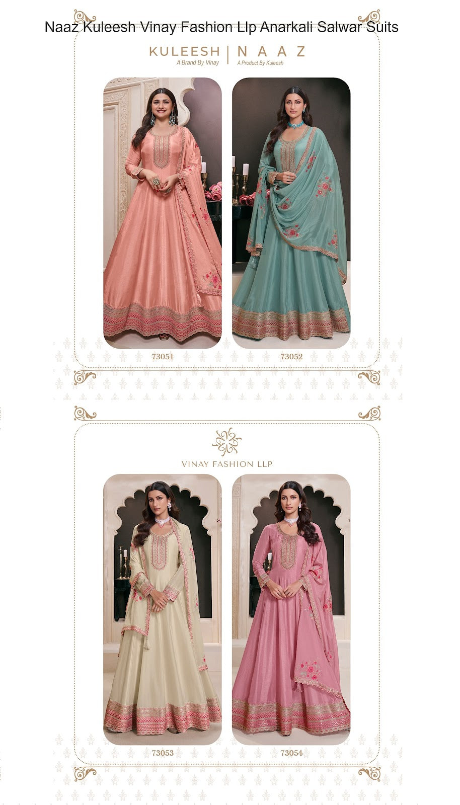 Naaz Kuleesh Vinay Fashion Llp Silk Anarkali Salwar Suits Wholesale Price