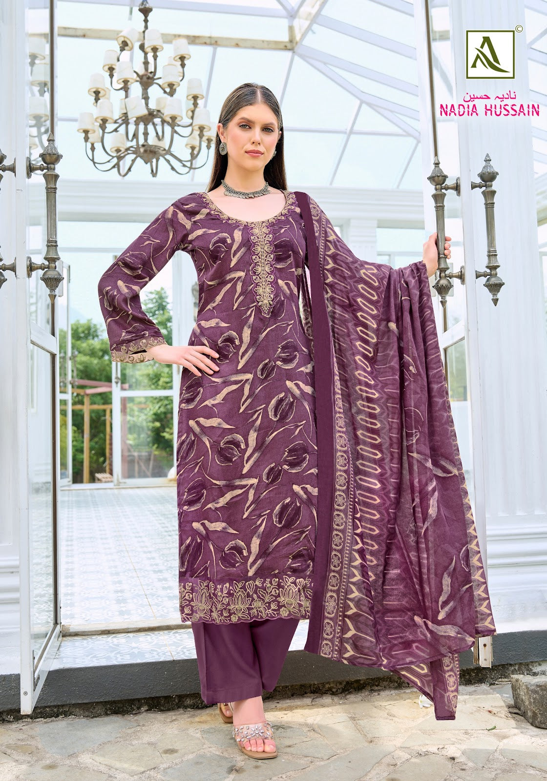 Nadia Hussain Alok Zam Cotton Karachi Salwar Suits Wholesaler Gujarat