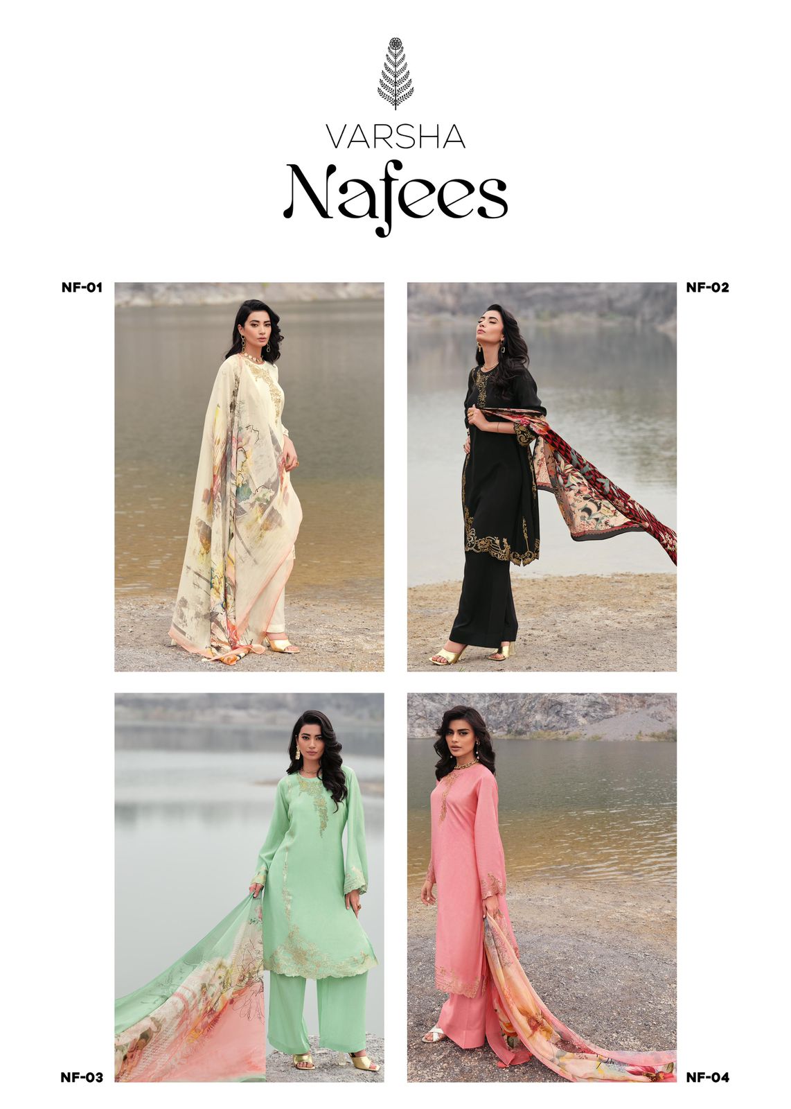 Nafees Varsha Fashions Viscose Plazzo Style Suits