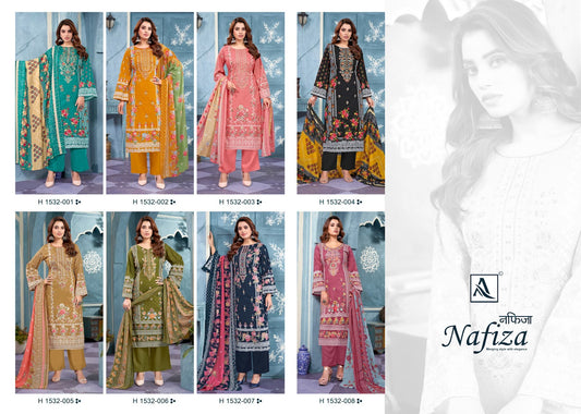 Nafiza Alok Cambric Cotton Karachi Salwar Suits Wholesaler Gujarat