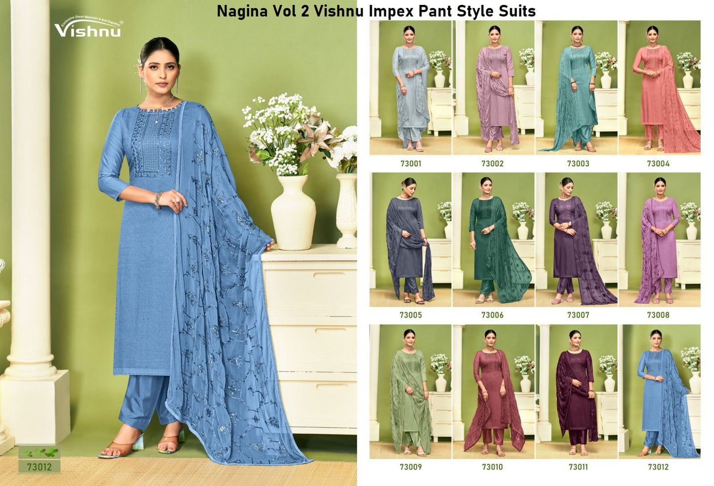 Nagina Vol 2 Vishnu Impex Bsy Pant Style Suits Wholesaler Ahmedabad