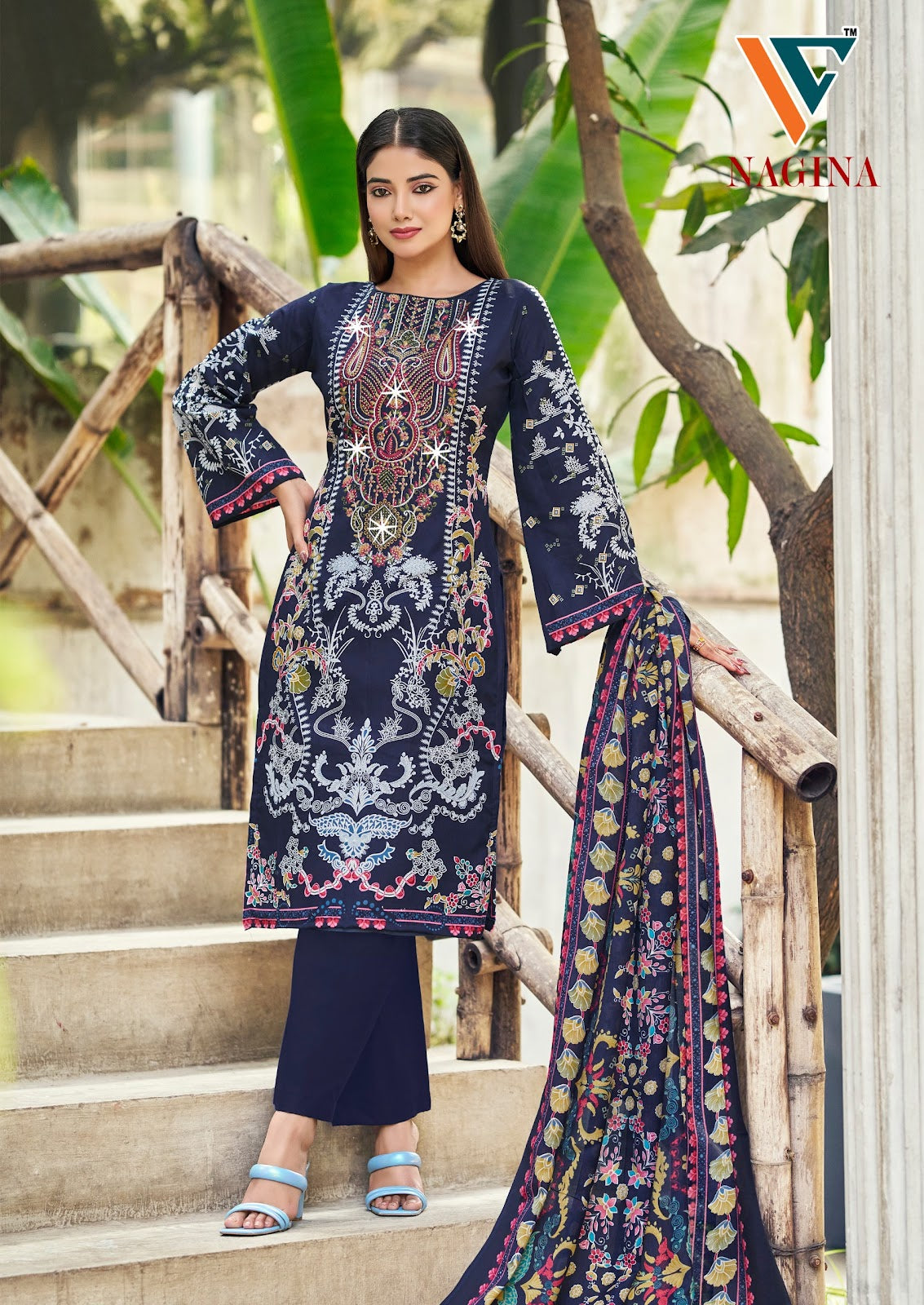 Nagina? Vol 12 Vandana Creation Mix Cotton Karachi Salwar Suits Exporter Ahmedabad