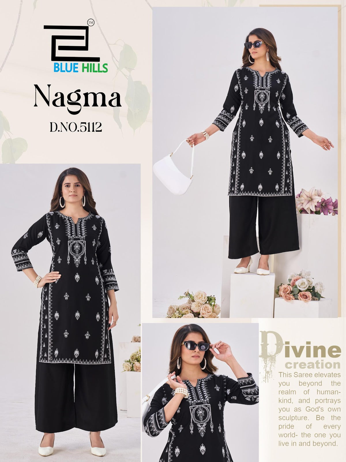 Nagma Blue Hills Rayon 14Kg Kurti Plazzo Set Exporter Ahmedabad