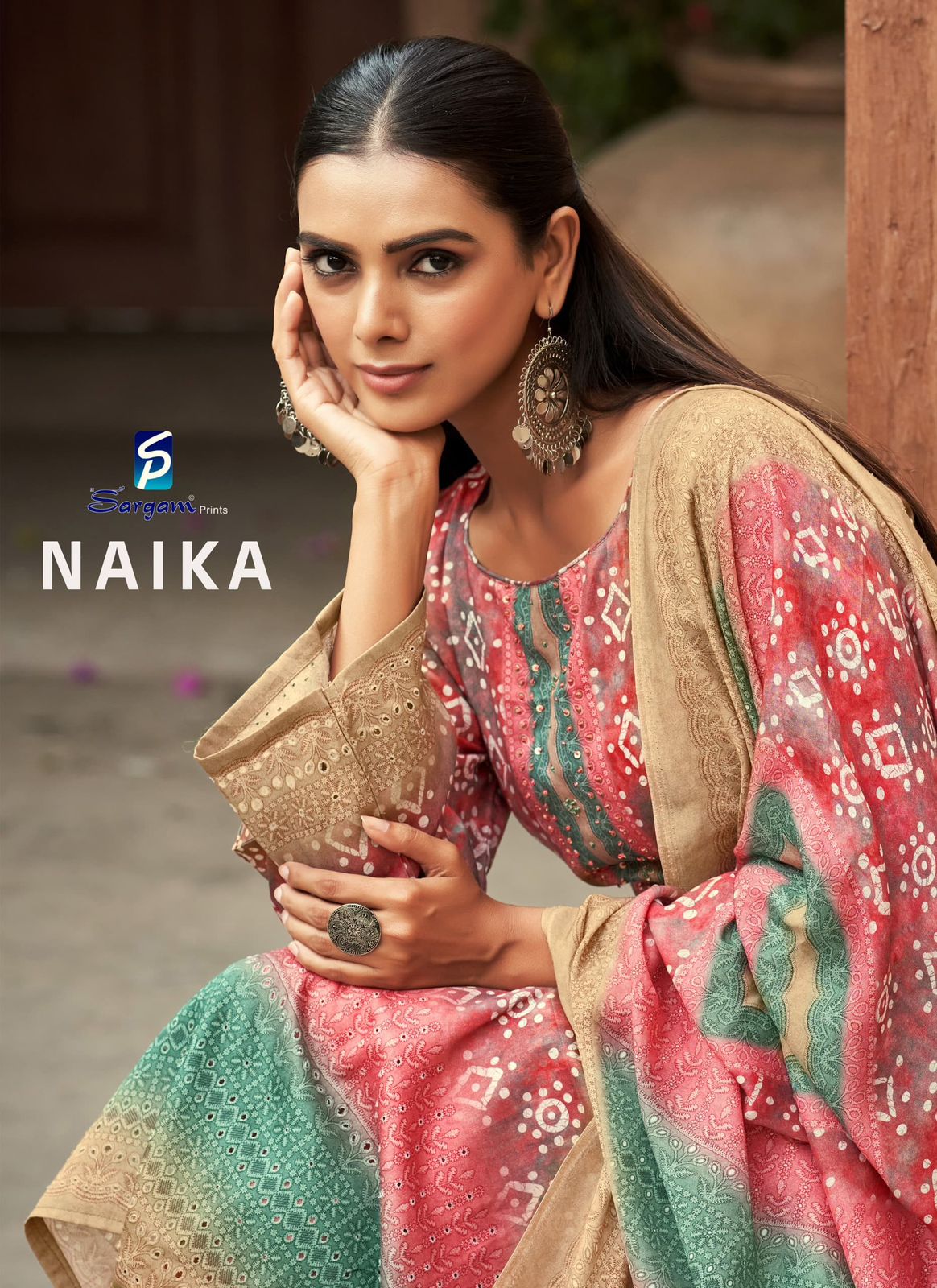 Naika Sargam Prints Pure Jam Pant Style Suits Exporter