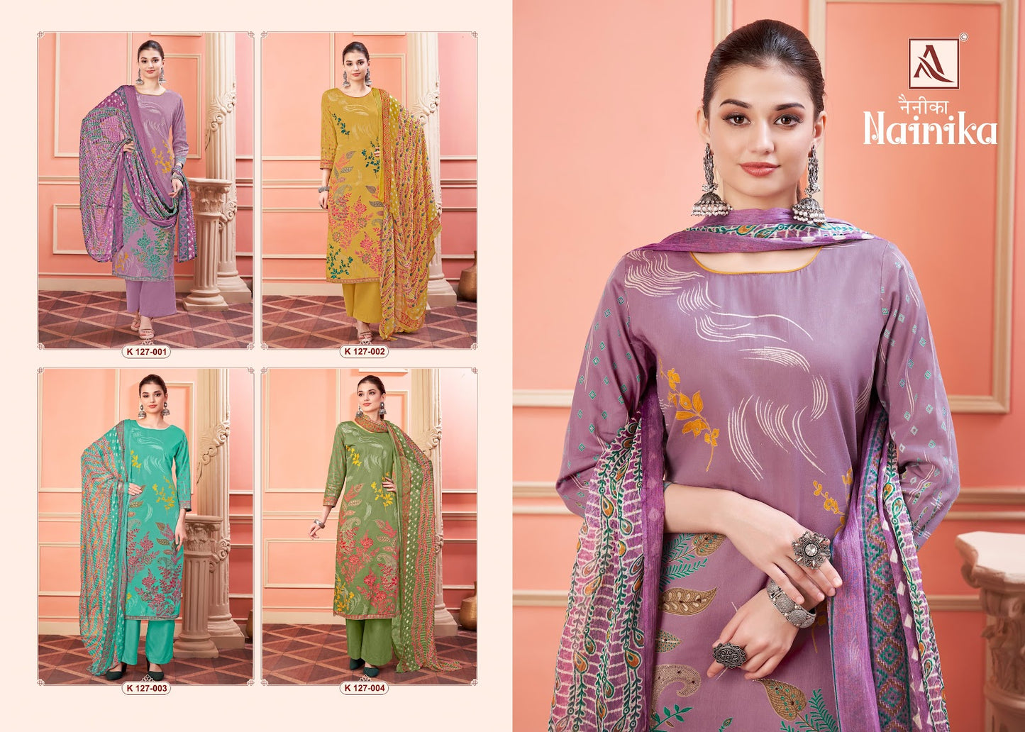 Nainika Alok Zam Karachi Salwar Suits Supplier Ahmedabad