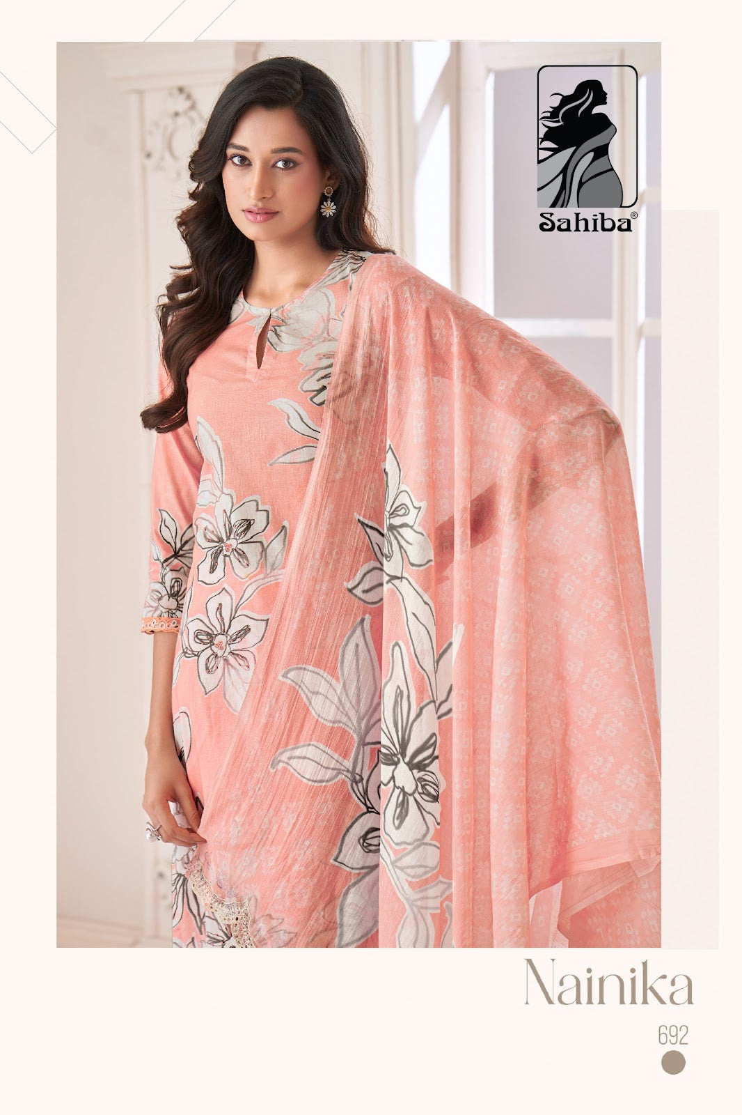 Nainika Sahiba Cotton Lawn Pant Style Suits Supplier India