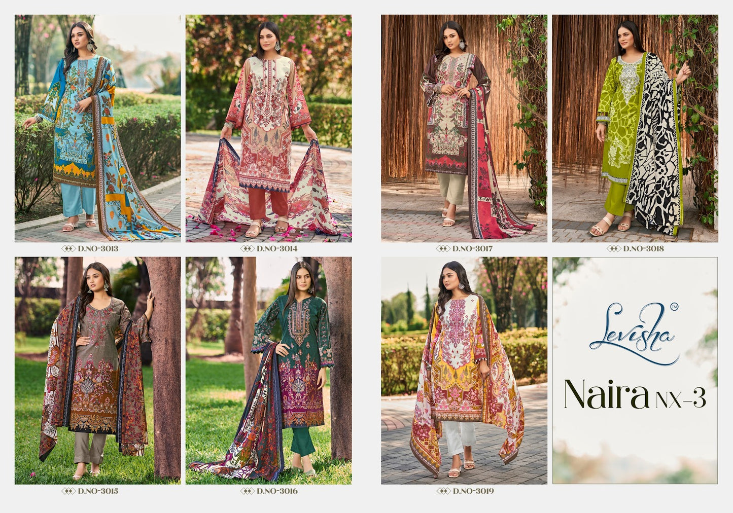 Naira Nx Vol 3 Levisha Cambric Cotton Karachi Salwar Suits