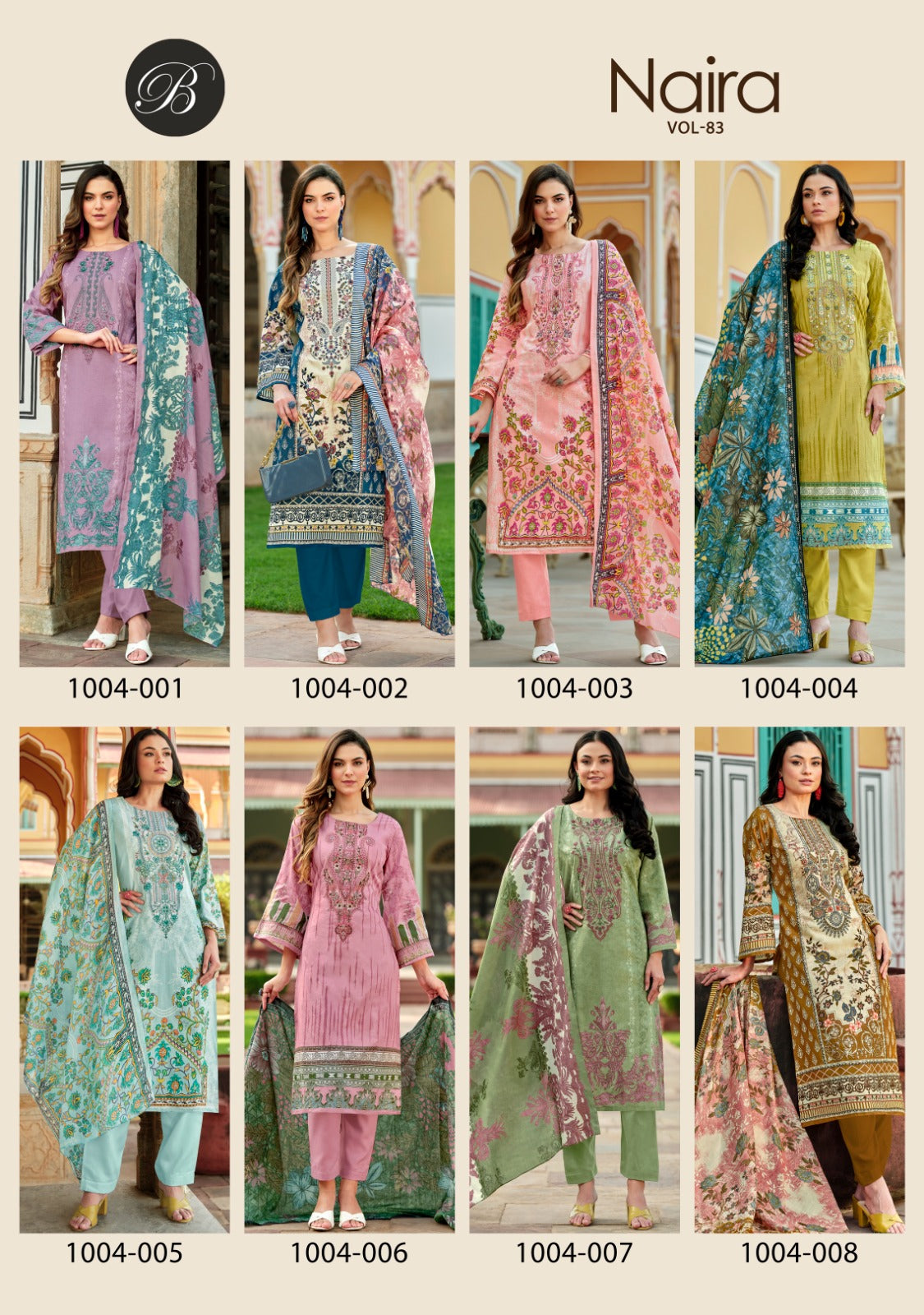 Naira Vol 83 Belliza Designer Studio Cotton Karachi Salwar Suits Supplier India