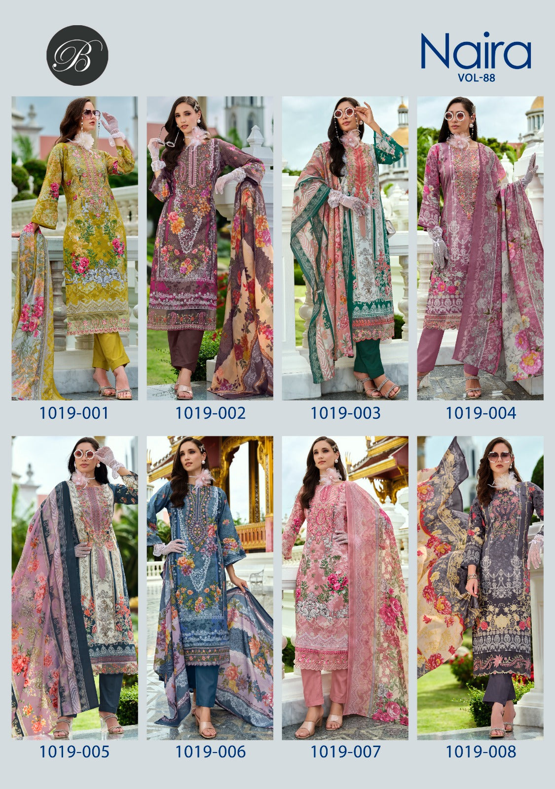 Naira Vol 88 Belliza Designer Studio Cotton Karachi Salwar Suits Supplier Gujarat