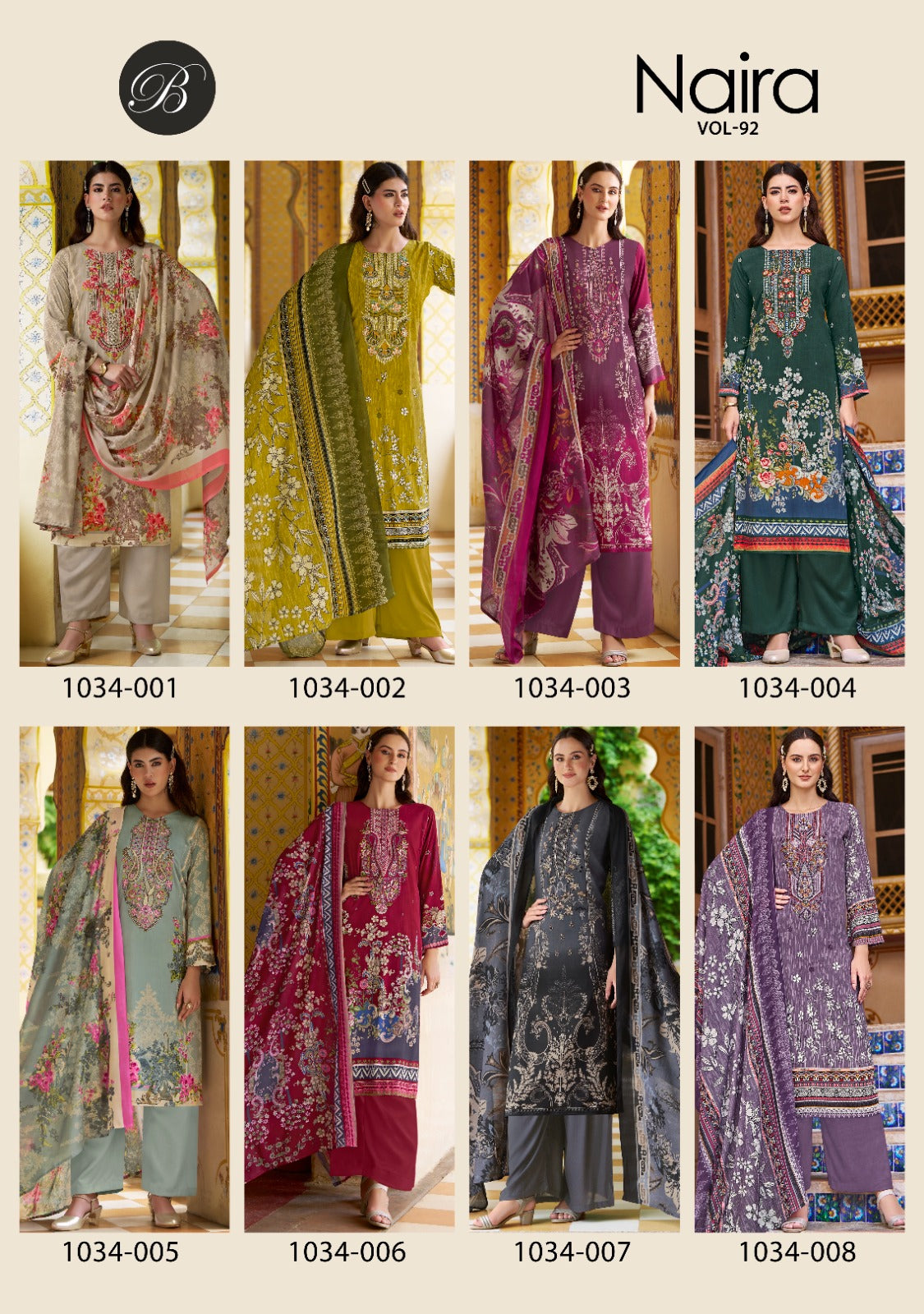 Naira Vol 92 Belliza Designer Studio Cotton Karachi Salwar Suits Supplier India