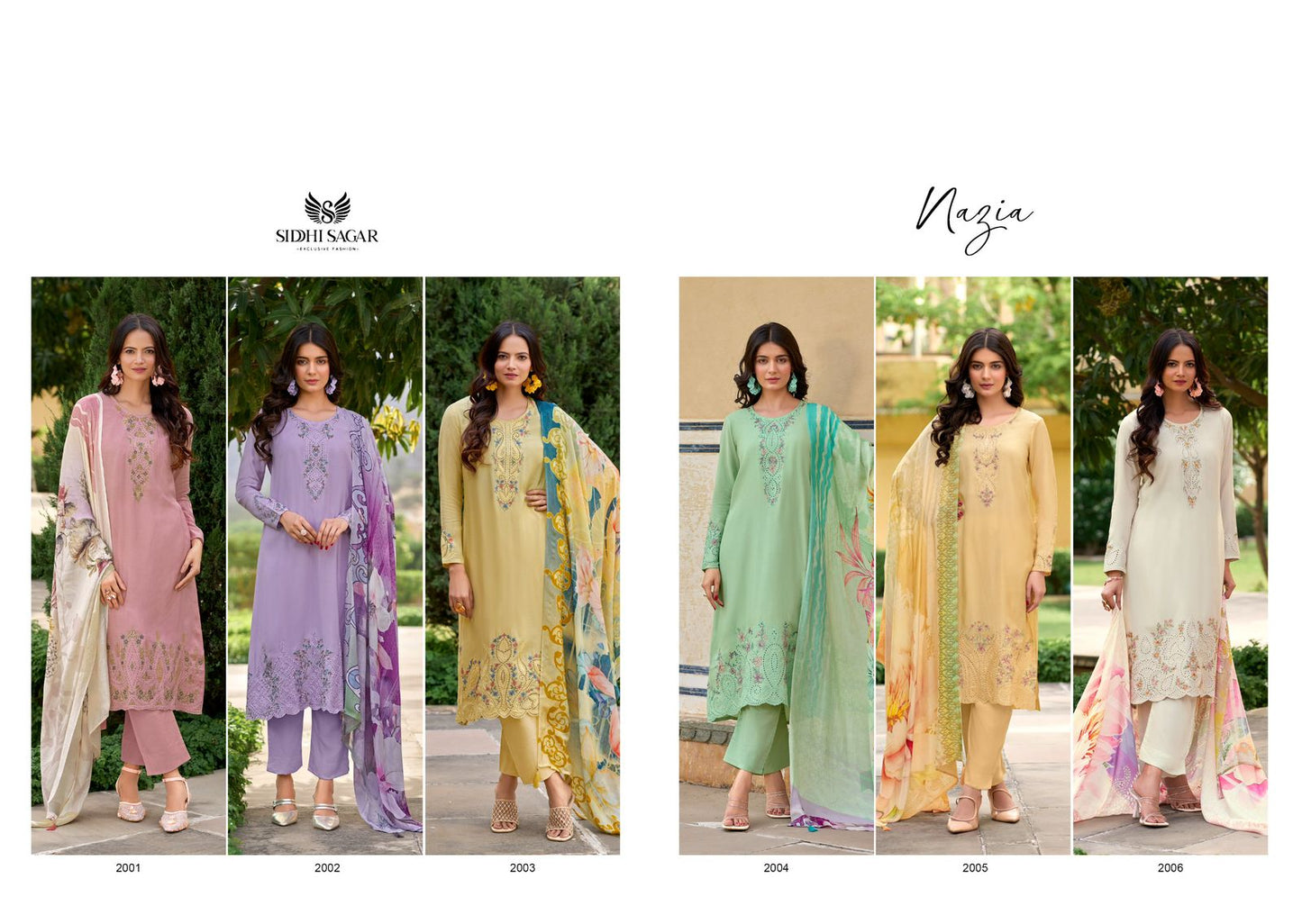 Nazia Siddhi Sagar Muslin Silk Pant Style Suits Exporter India