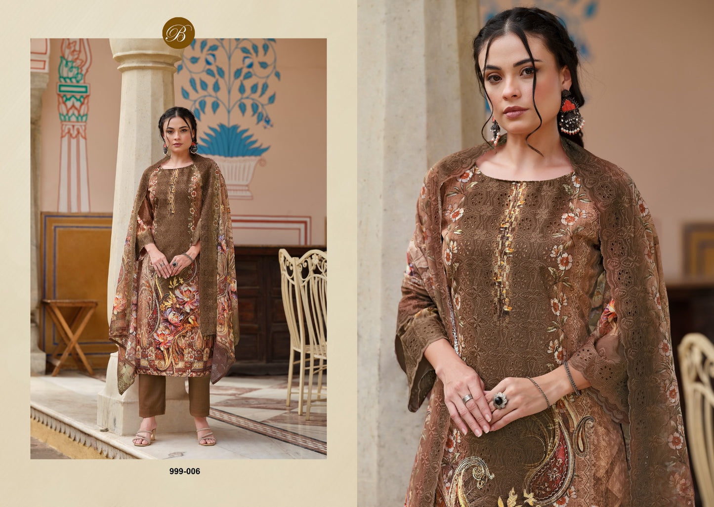 Nakkashi Belliza Designer Studio Cotton Karachi Salwar Suits Wholesale