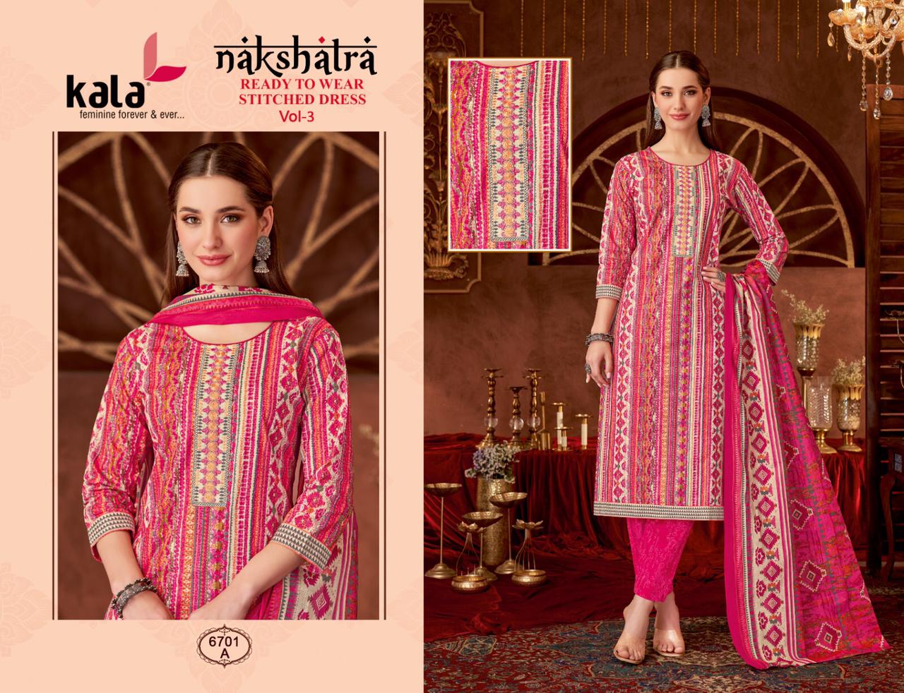 Nakshatra Vol 3 Kala Readymade Cotton Pant Suits Wholesale Price