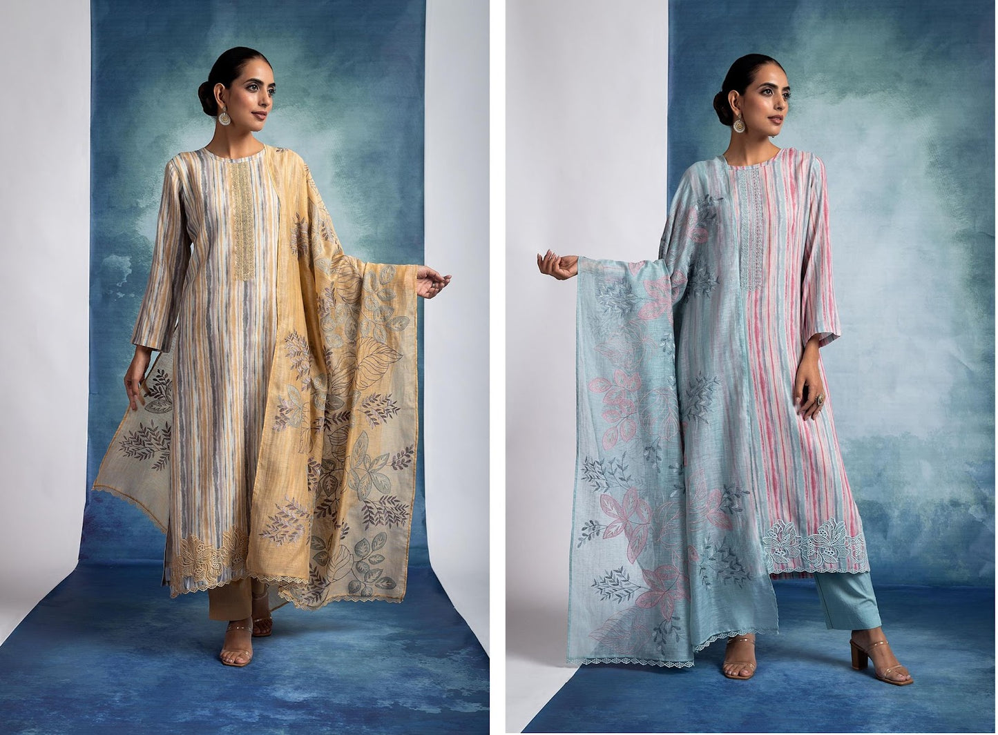 Nami Naariti Pure Linen Pant Style Suits Exporter