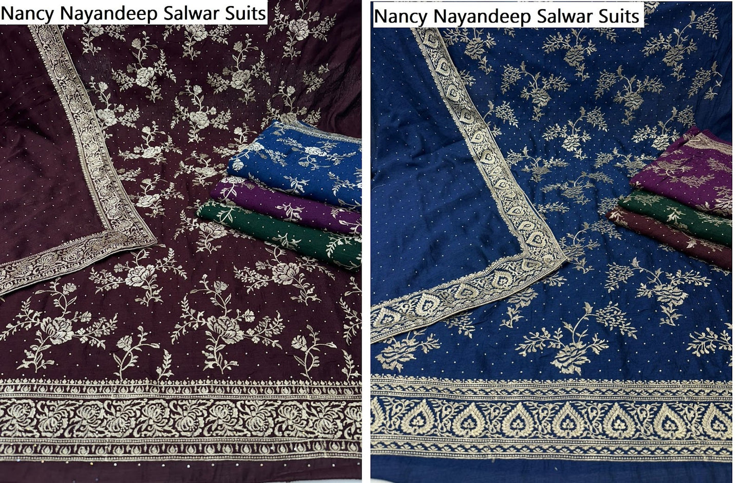 Nancy Nayandeep Vichitra Shimmer Salwar Suits Exporter Ahmedabad