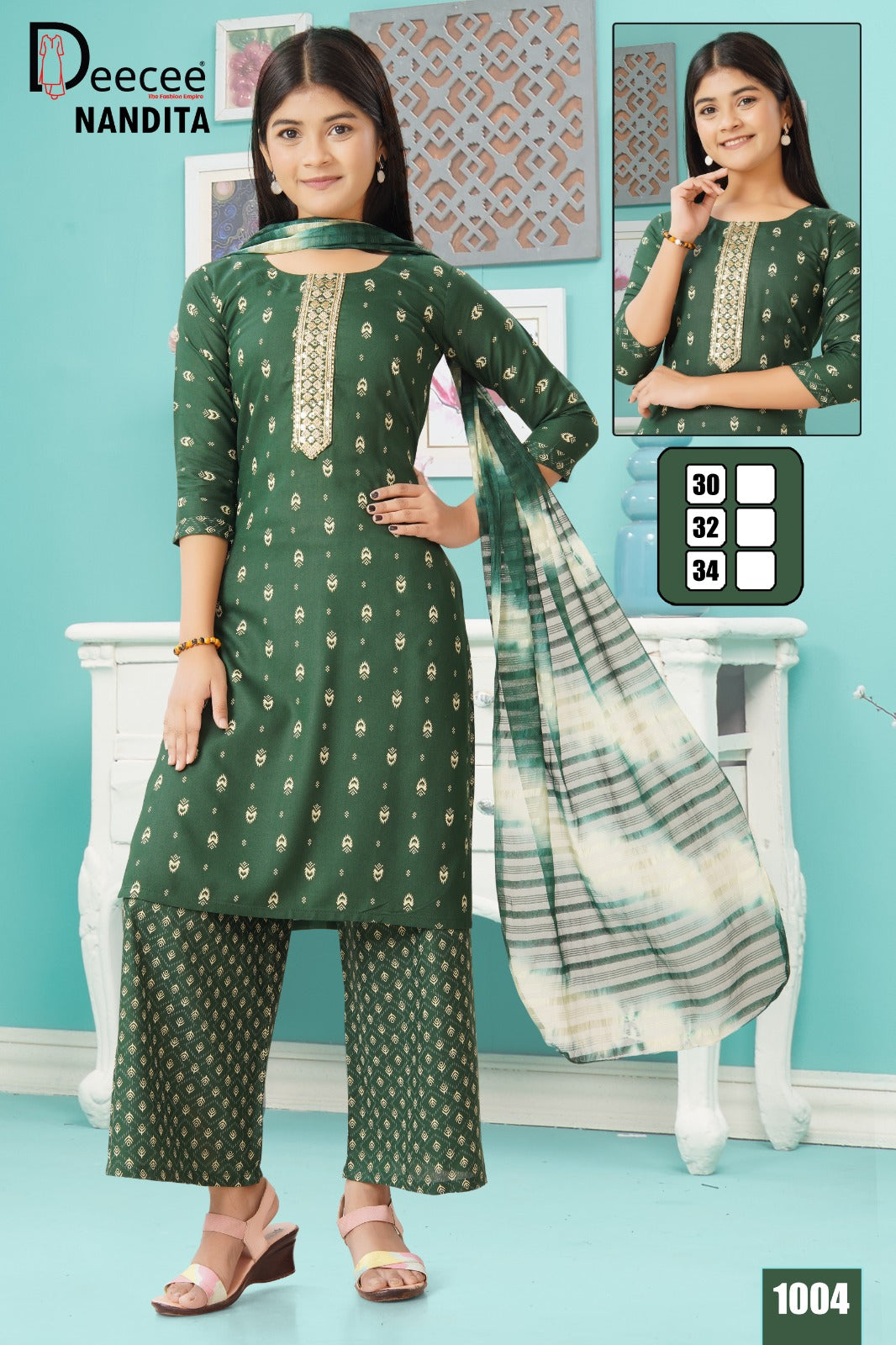 Nandita Deecee Rayon Girls Readymade Palazzo Suits Wholesale Rate