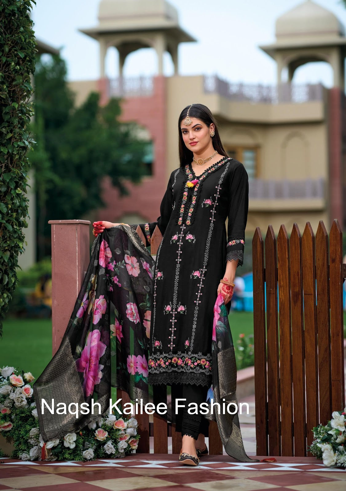 Naqsh Kailee Fashion Viscose Silk Readymade Pant Style Suits Wholesale Price