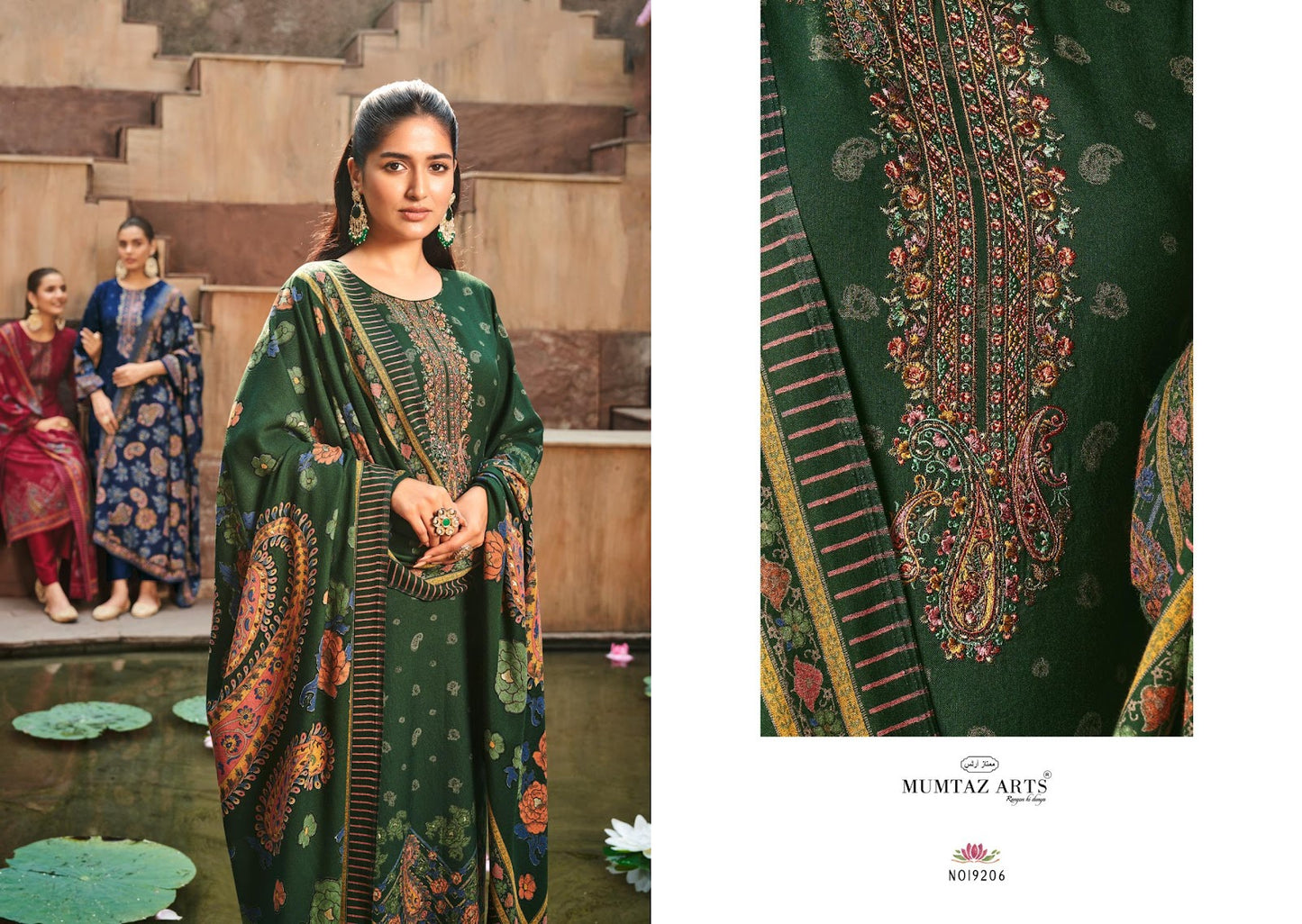 Naqush Mumtaz Arts Viscose Pashmina Suits Wholesaler Gujarat