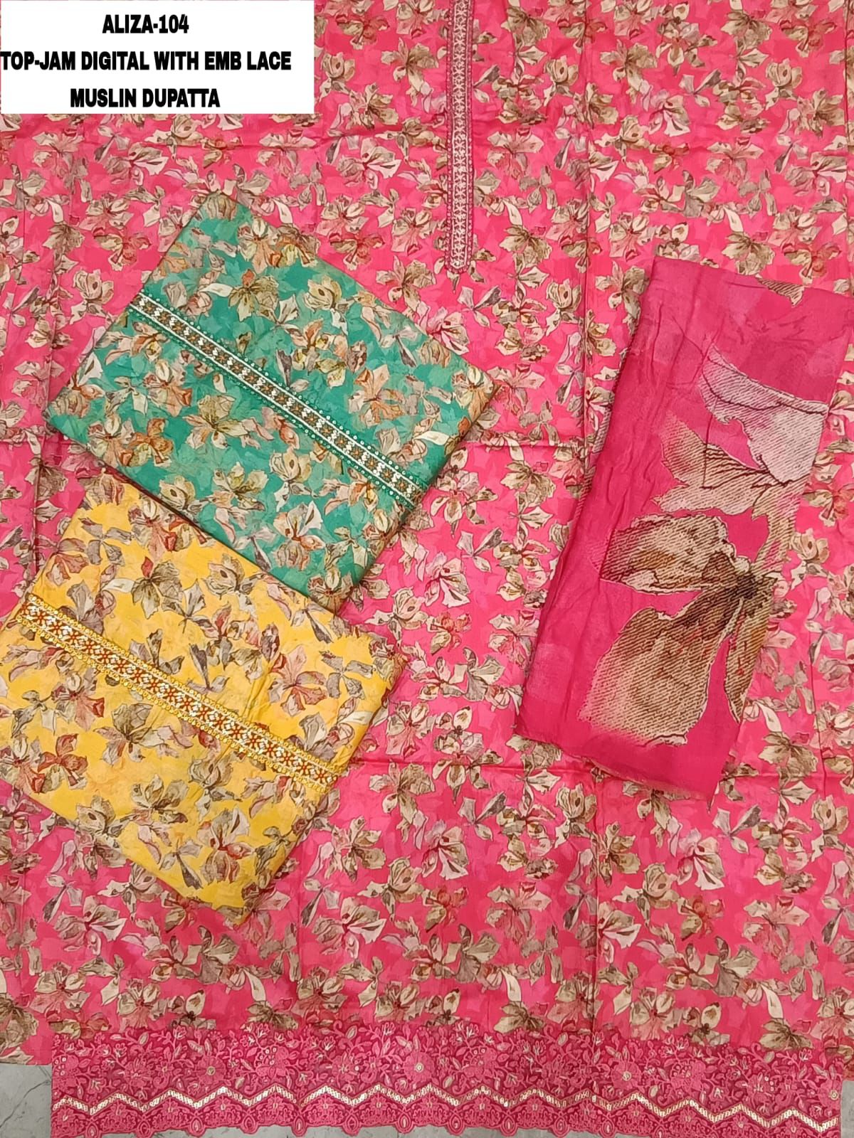 Nargis-Aliza Kesar Karachi Jam Satin Pant Style Suits Manufacturer Gujarat