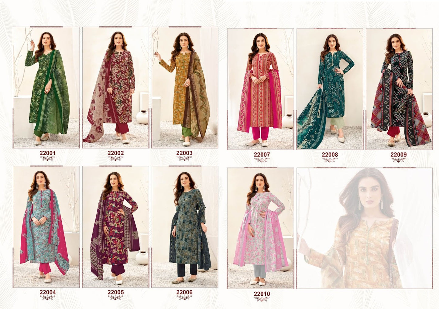 Nargis Cotton Vol 22 Suryajyoti Cambric Cotton Pant Style Suits