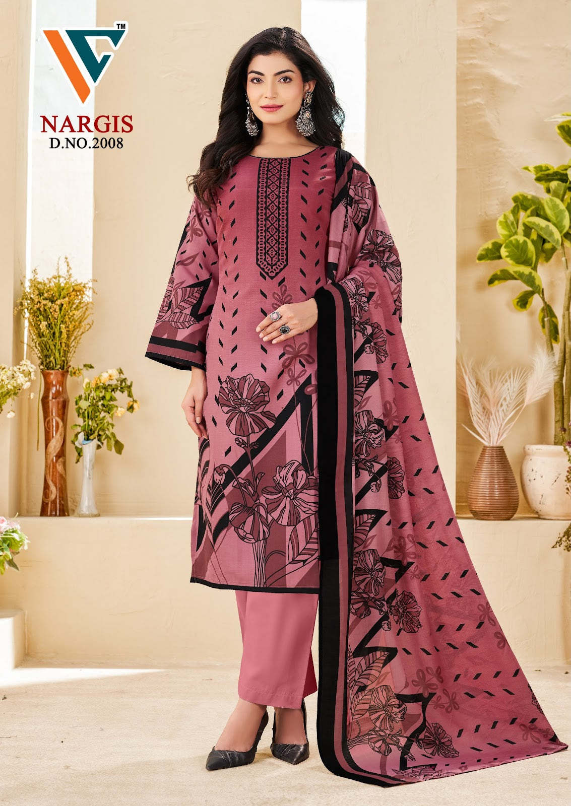 Nargis Vol 2 Vandana Creation Mix Cotton Karachi Salwar Suits Wholesaler Gujarat