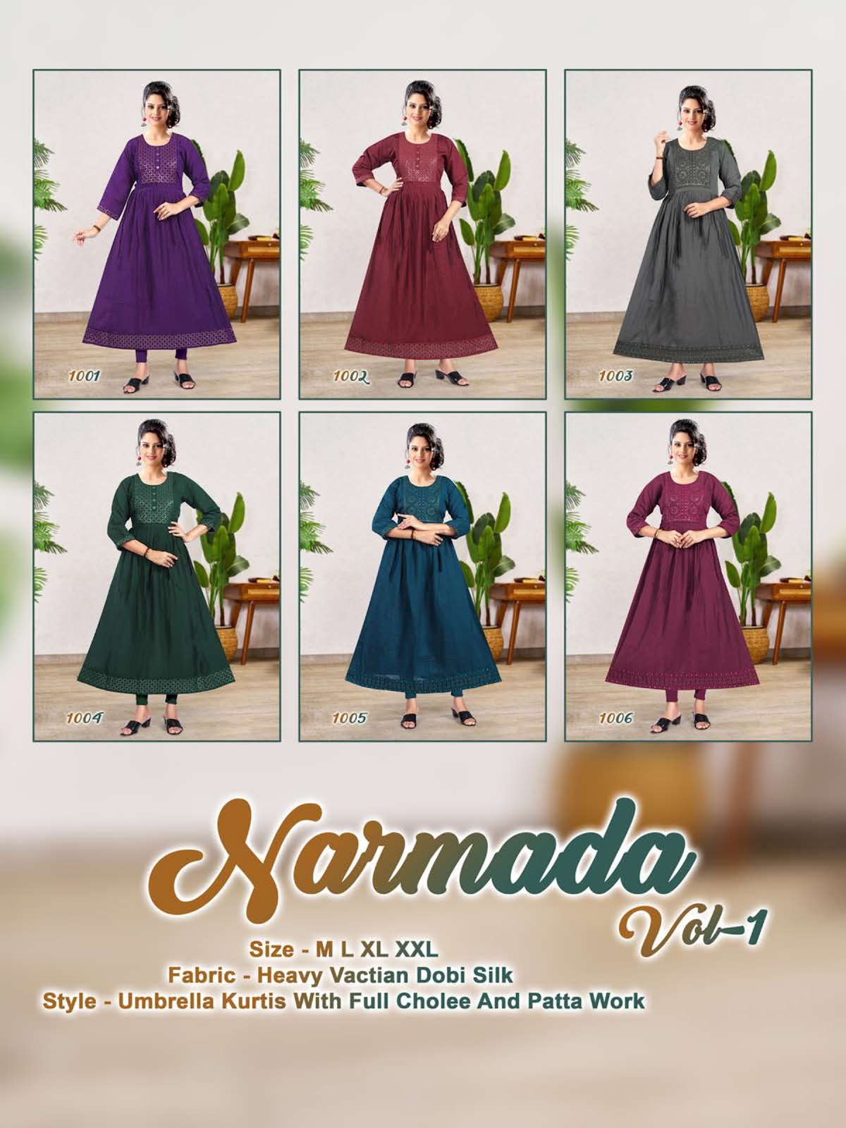 Narmada Vol 1 Kavinay Vetican Long Kurtis Wholesale Price