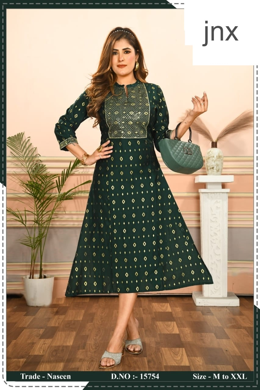Naseen Jnx Vatican Anarkali Kurtis Exporter Ahmedabad